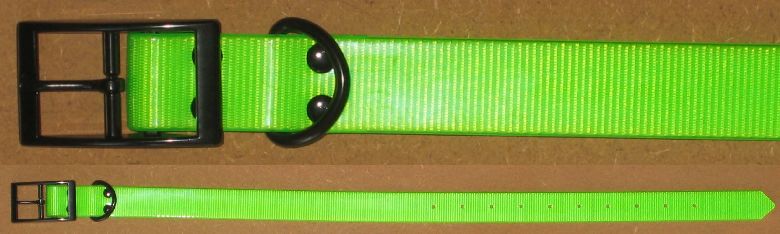 COLLARE VERDE FLUORESCENTE 100% TPU – LUNGHEZZA 60 CM – LARGHEZZA 2.5 CM – SPESSORE 3.0 MM