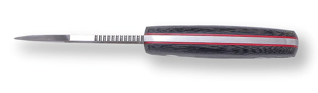 COLTELLO BUSHCRAFT ERIZO TS1 PER COLLO E CINTURA ACCIAIO MOVA 1.4116 MANICO MICARTA LAMA 7,5 CM PESO 135 GR – COMPLETO DI FODERO IN PELLE