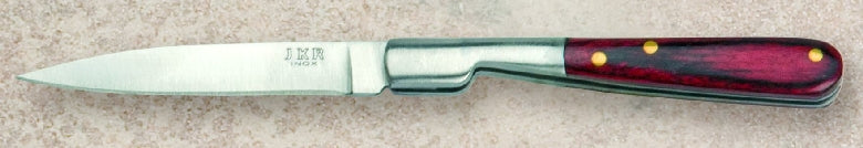 COLTELLO TASCABILE CON MANICO LEGNO ROSSO LAMA 5.5 CM