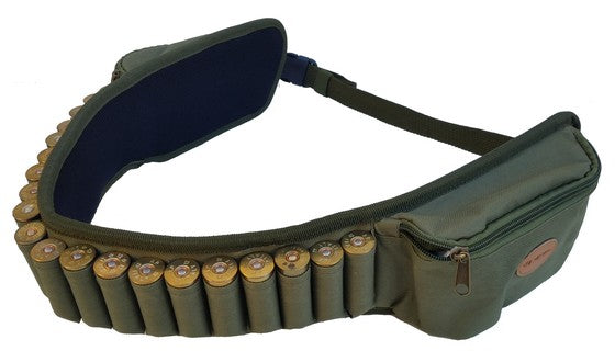 CARTUCCERA CAL 12 CON 20 CELLE E DUE TASCHE LATERALI COLORE VERDE – SAG NATURE