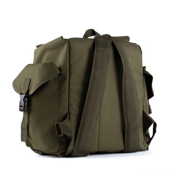 ZAINO PER FUNGHI CON CESTO IN VIMINI AMOVIBILE ESTERNO IN CORDURA COLORE VERDE CM 40X35