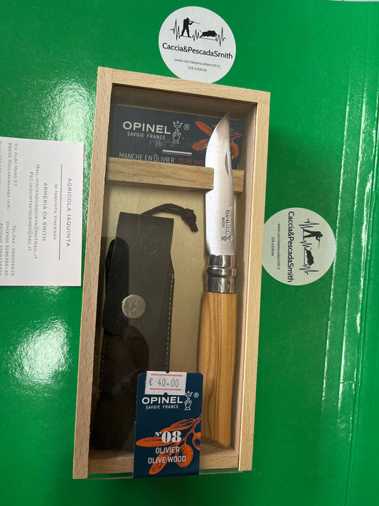 COLTELLO OPINEL 8VRI ULIVO SCAT.LEGNO