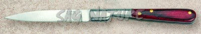 COLTELLO TASCABILE CON MANICO LEGNO ROSSO LAMA 5.5 CM
