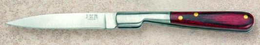 COLTELLO TASCABILE CON MANICO LEGNO ROSSO LAMA 5.5 CM