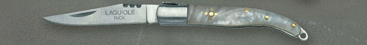 COLTELLO TASCABILE CON MANICO MADREPERLA T/LAGUIOLE LAMA 6 CM