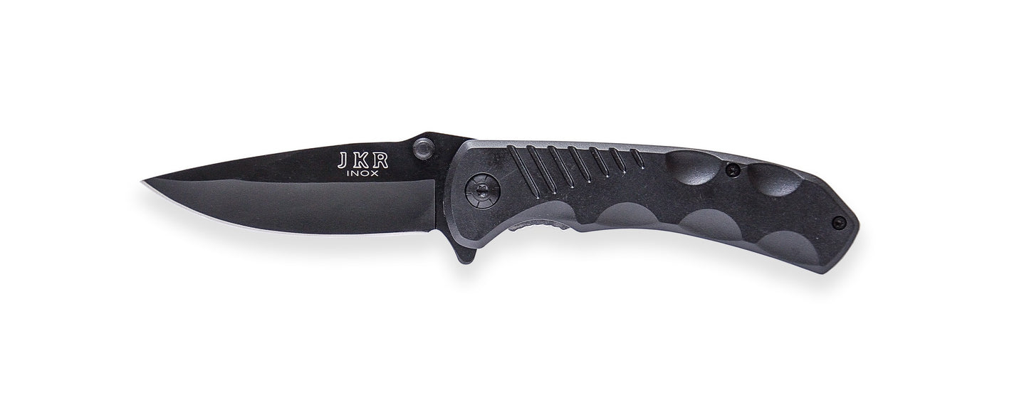 COLTELLO CON MANICO IN FIBRA CON CLIP LAMA INOX 8,5 CM