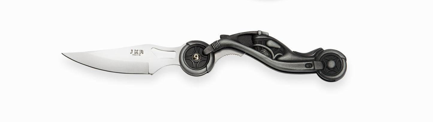 COLTELLO FORMA MOTO CON MANICO ALLUMINIO LAMA 8,5 CM