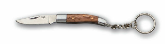 COLTELLO PORTACHIAVI CON MANICO IN LEGNO OLIVO LAMA 4,5 CM