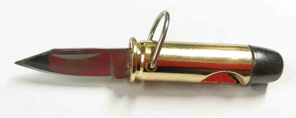 COLTELLO TASCABILE CON FORMA BULLET CON MANICO IN ALLUMINIO LAMA 3,2 CM
