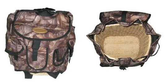 ZAINO PER FUNGHI CON CESTO IN VIMINI AMOVIBILE ESTERNO IN CORDURA COLORE camo CM 40X35 (Copia)