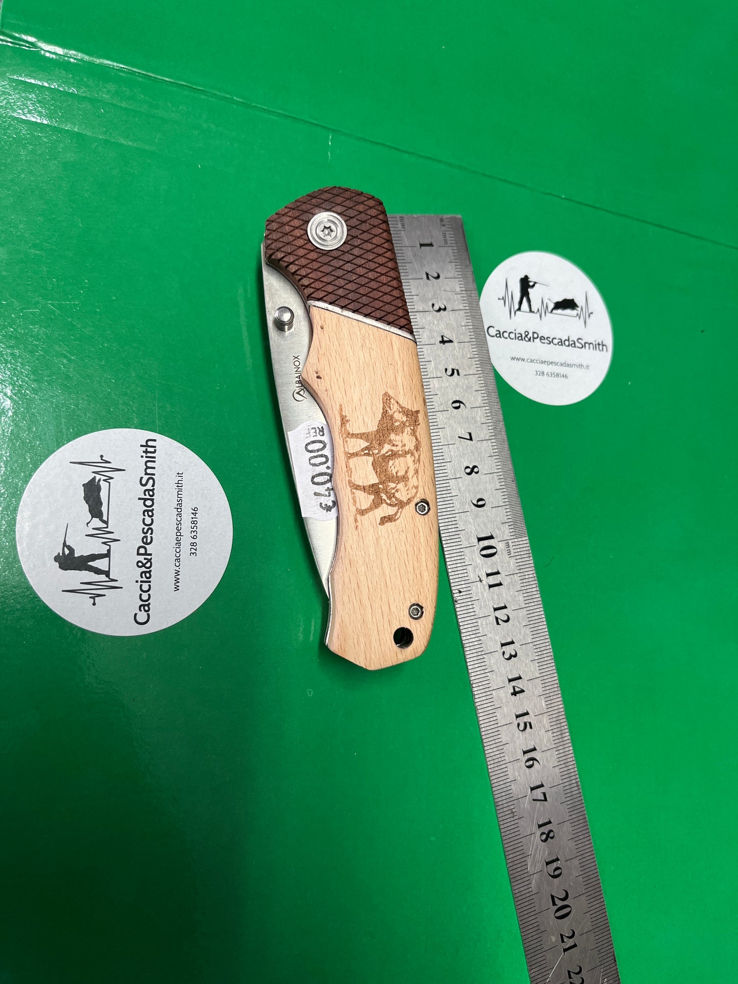 COLTELLO DISEGNO CINGHIALE LAMA CM 9